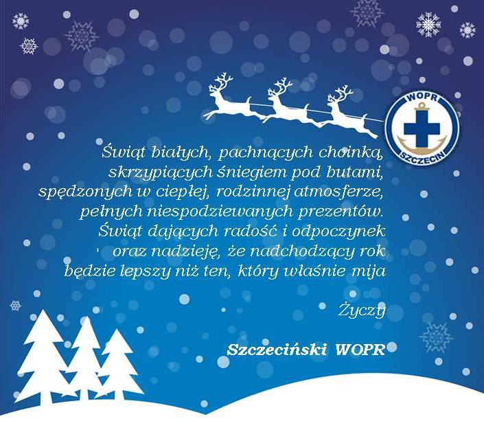 życzenia świąteczne WOPR Szczecin